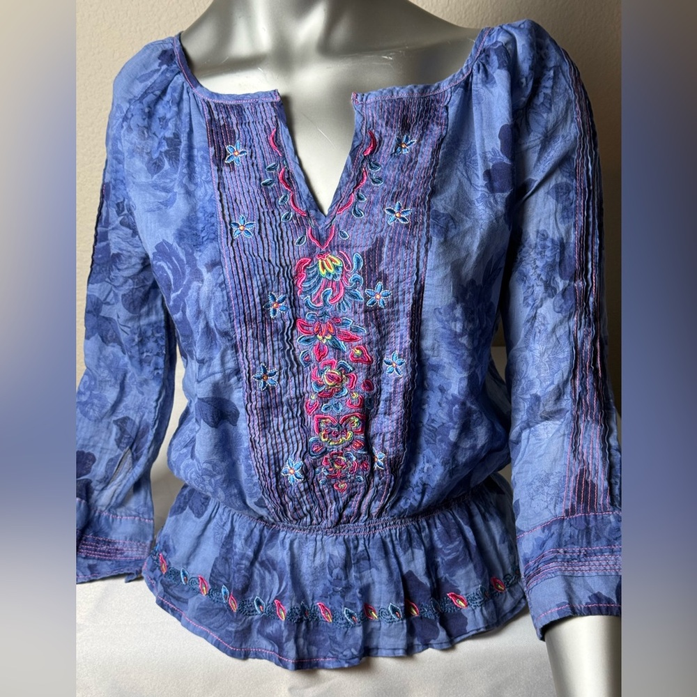 Workshop Republic Clothing Floral Embroidered Blouse